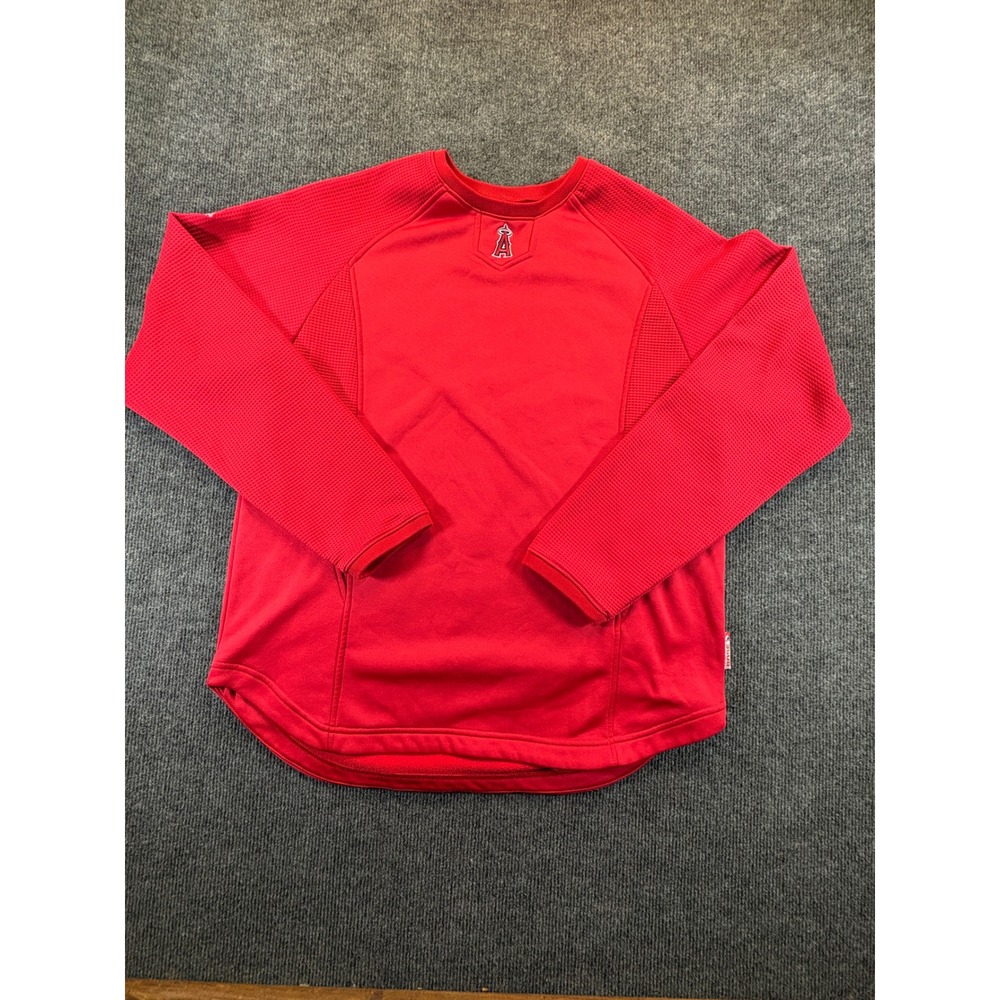 Majestic MLB Los Angeles Angels Red Therma Base Pullover XL